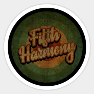 Circle Retro Vintage Fifth Harmony Sticker